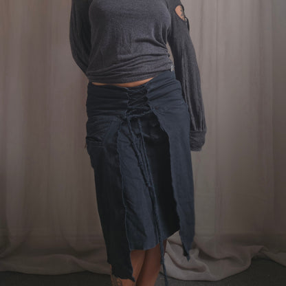 IKKS lace up skirt