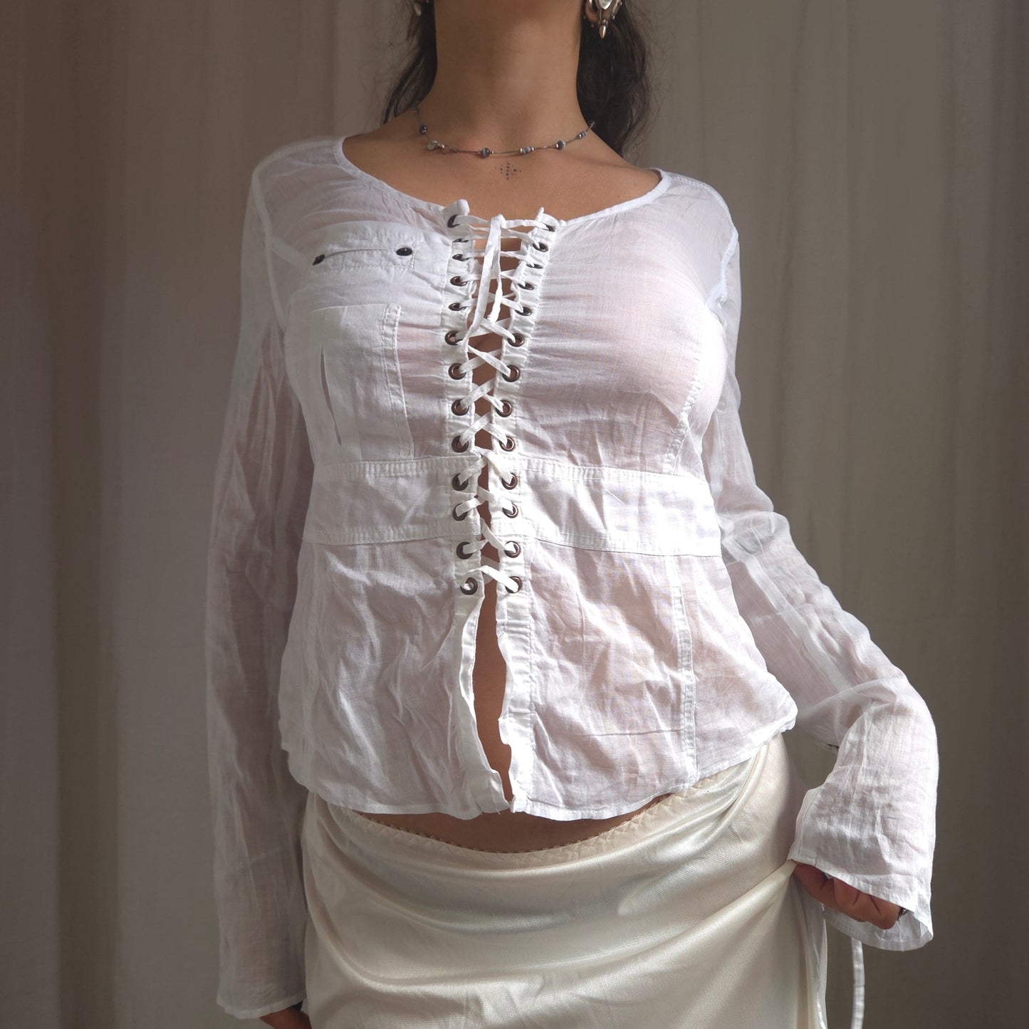 IKKS Lace Up Shirt