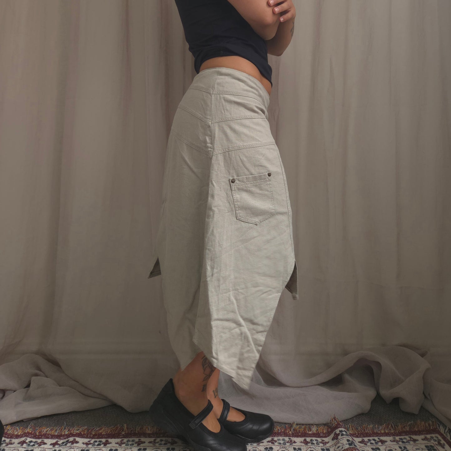 Stud Midi Skirt
