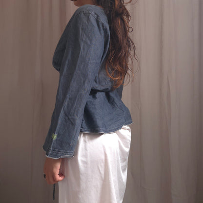 Cop Copine Denim Wrap Shirt