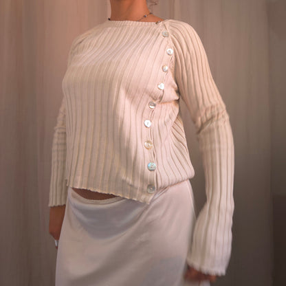 Button Ribbed Jumper