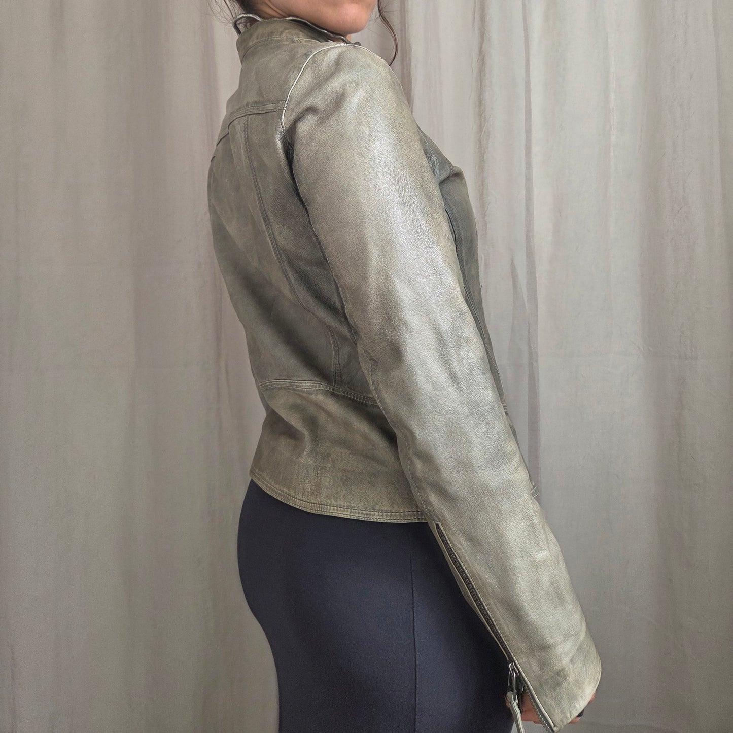 Green Studed Military Jacket