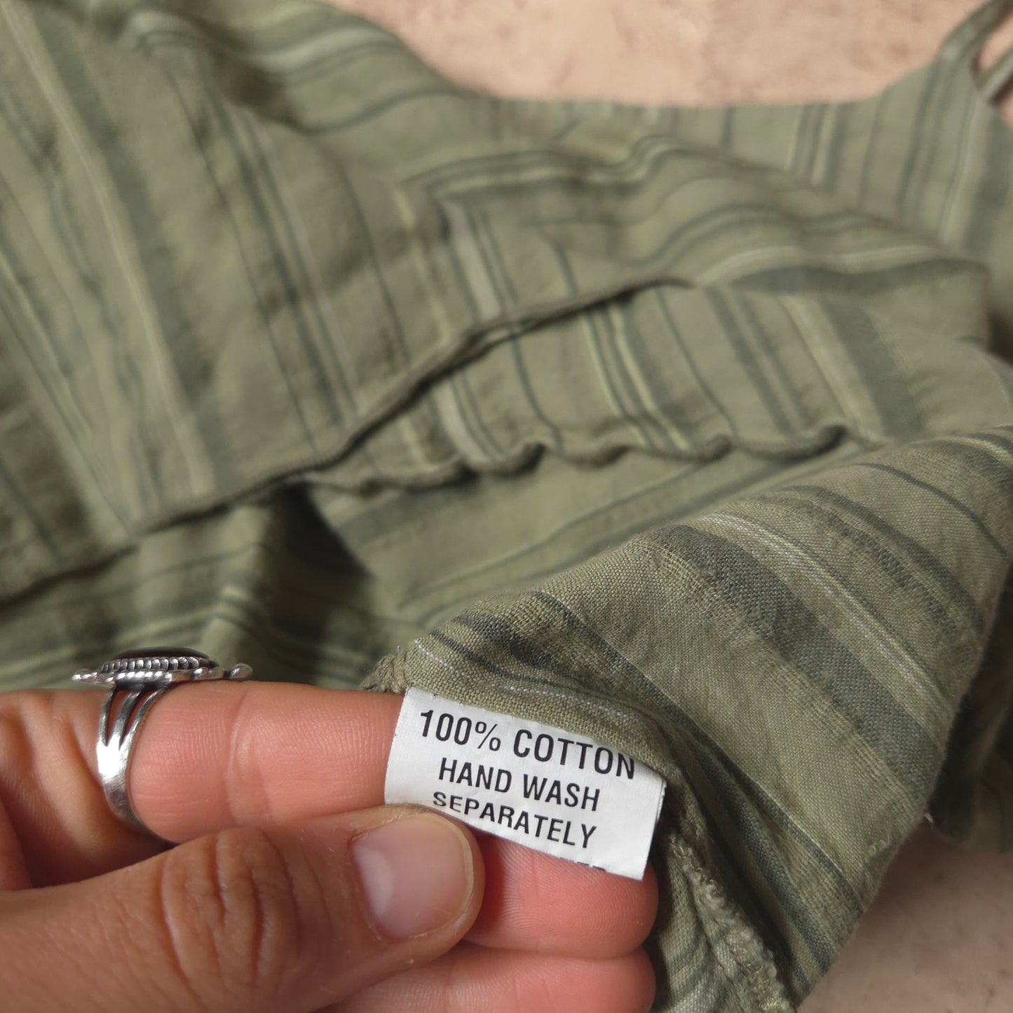 Vintage Striped Cotton Dress