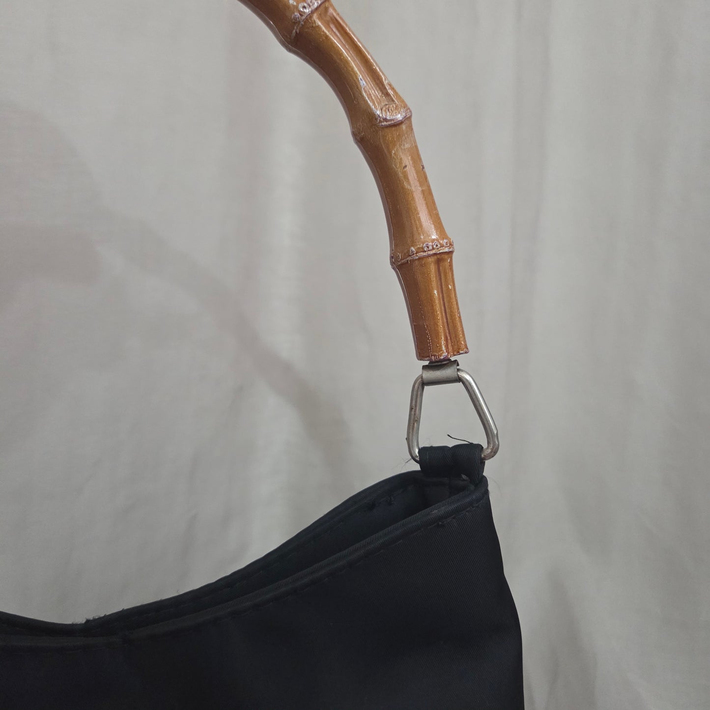 Wood Black Shoulder Bag