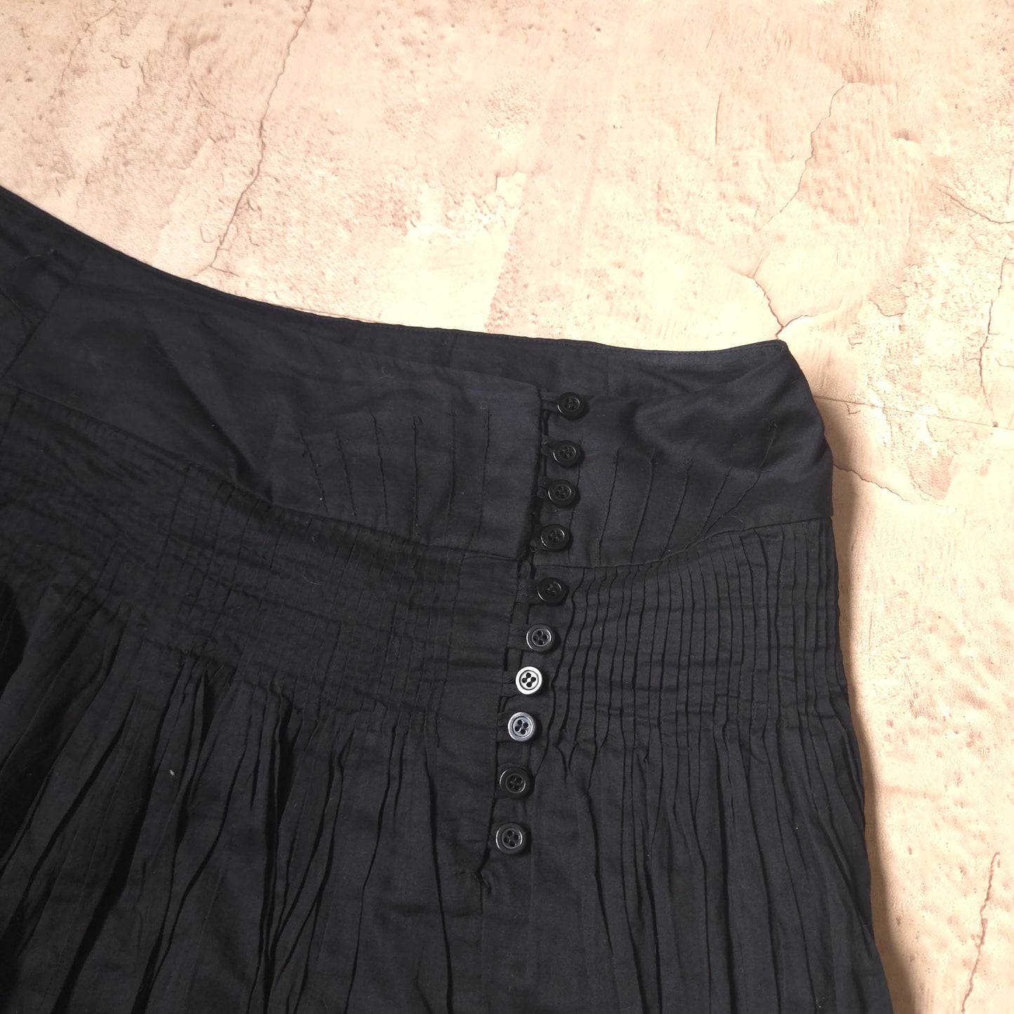 Button Midi Skirt