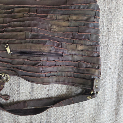 Vintage Ribbed Shoulder Bag