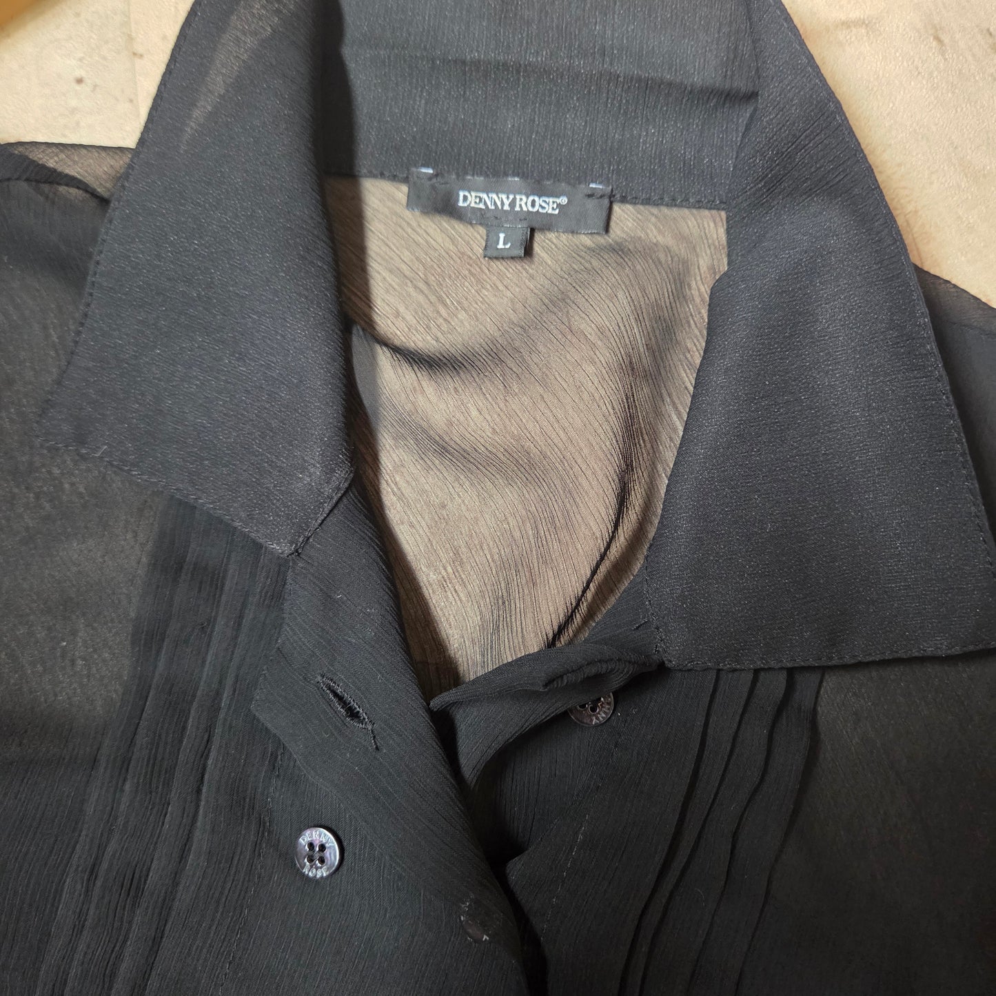 Double Button Sheer Shirt