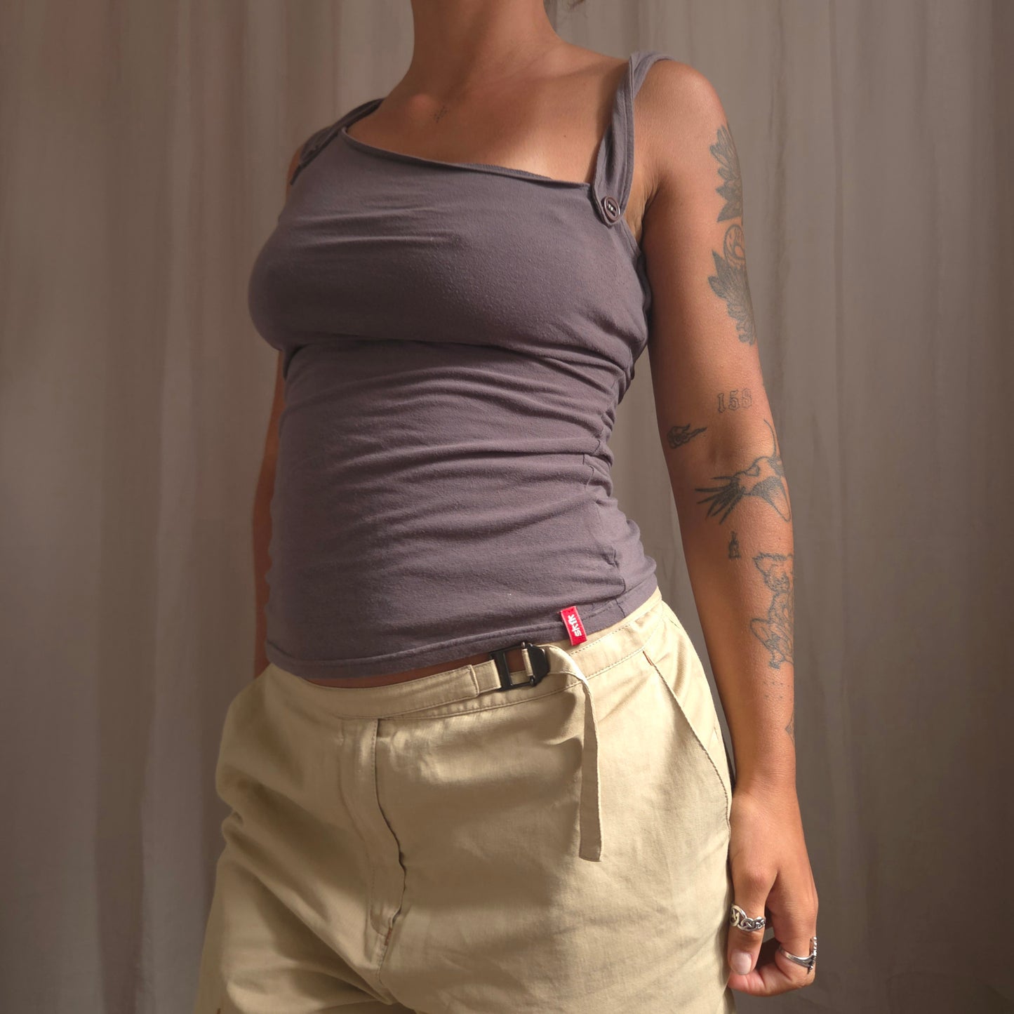 Skunkfunk Button Top