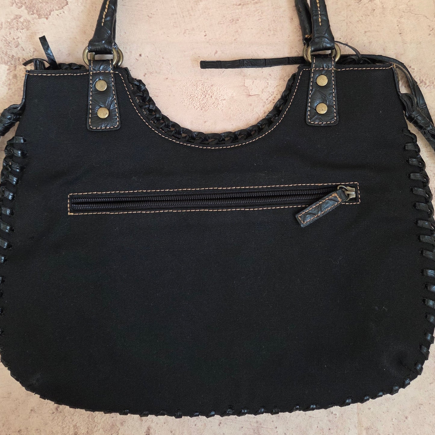 Vintage Suede Tassel Bag