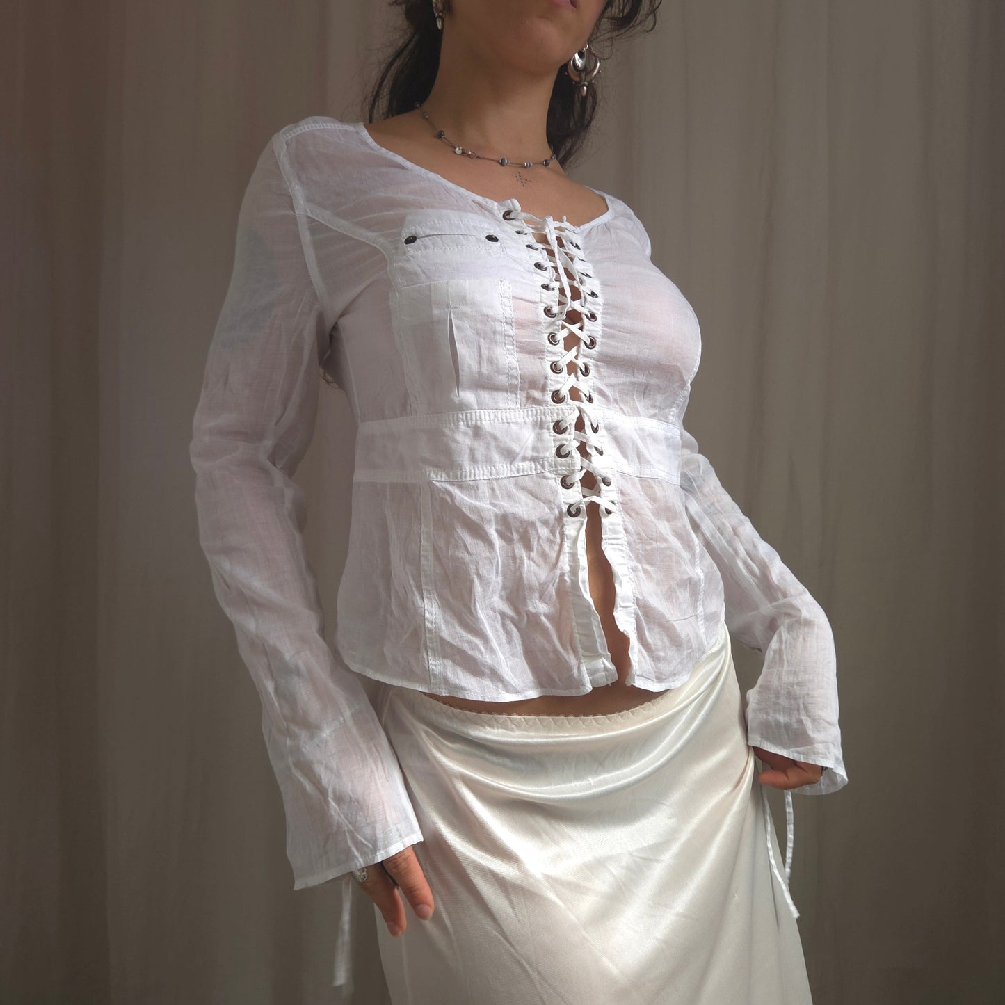 IKKS Lace Up Shirt