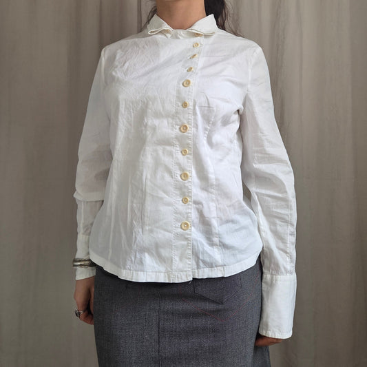 Button Up Asymmetrical Shirt