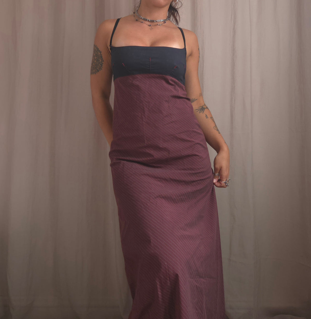 Cop Copine Stripe Maxi Dress