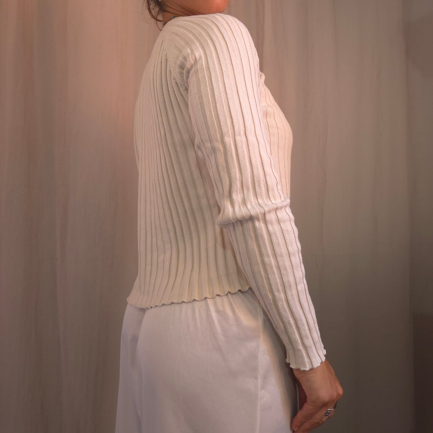 Button Ribbed Jumper